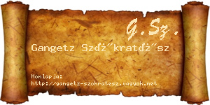 Gangetz Szókratész névjegykártya